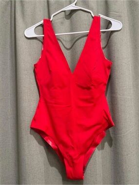 OneWith One-Piece Swimsuit Medium Red Worn 1x